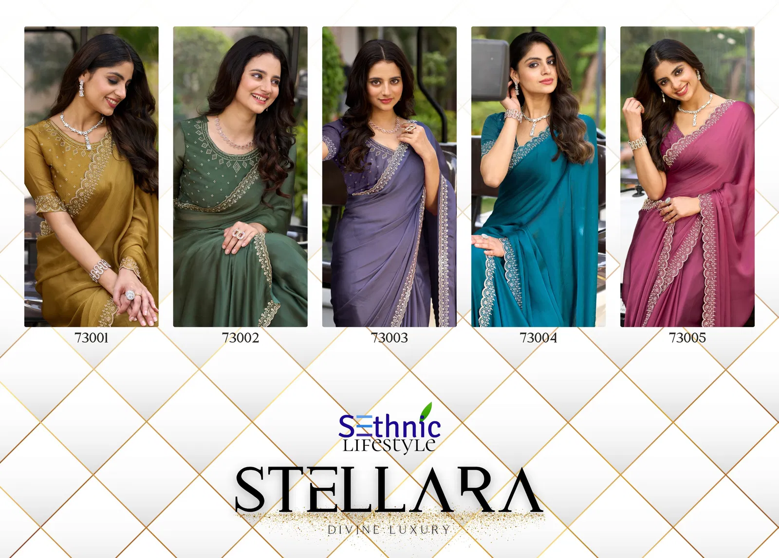 Stellara By Sethnic Satin Chiffon Designer Wear Saree Orders In India